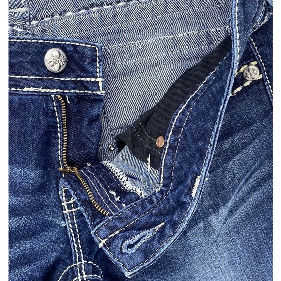 Miss Me Womens Signature Rise Skinny Jeans Embellished Pockets Blue Size 29 - Picture 7 of 16